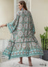 Kimono bohemio Havenah de talla grande para mujer - Vestido verde